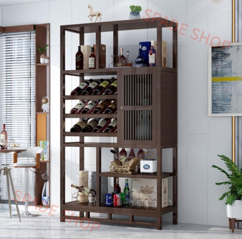 酒棚 ディスプレイ 酒棚 ウイスキーラック 酒ラック ウイスキー 収納 ワインラック 木製ワインラック ウイスキー 棚 引き出しまたは収納キ拍卖
