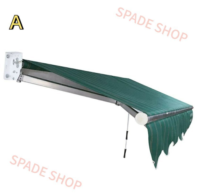 オーニング・シェード 日除け シェード 2M*1.5M オーニング リトラクタブル 庭の日よけ 折りたたみ式手動日よけ ?壁掛けパティオオーニング拍卖