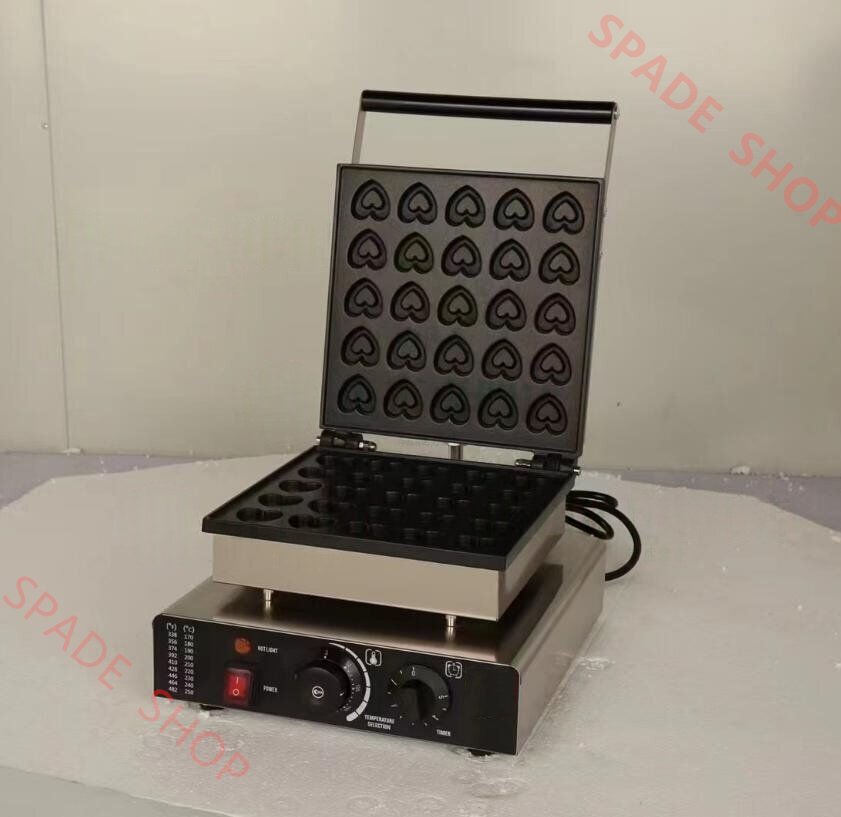 電気 ハート形 ベルギーワッフル ハートのベビーカステラ 25個焼き 単相 100V_業務用_店舗用品拍卖