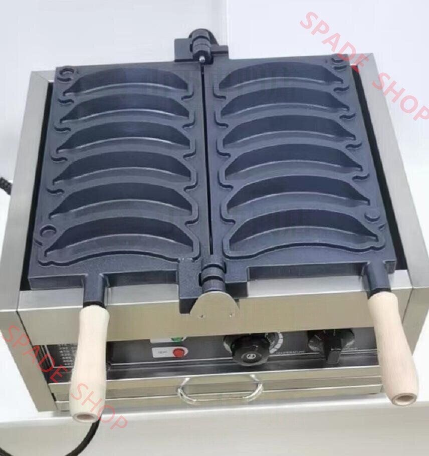 電気 バナナ型 ワッフルベーカー ワッフル メーカー 焼成取数6個 単相 100V_業務用_厨房機器拍卖