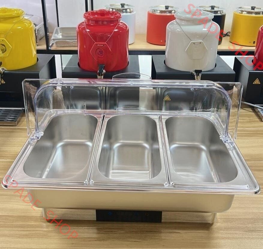 電動 保温器 9L 温度調整加熱ウォーマー温度制御 ビュッフェ バイキング ホテル用品 3連 単相 100V拍卖