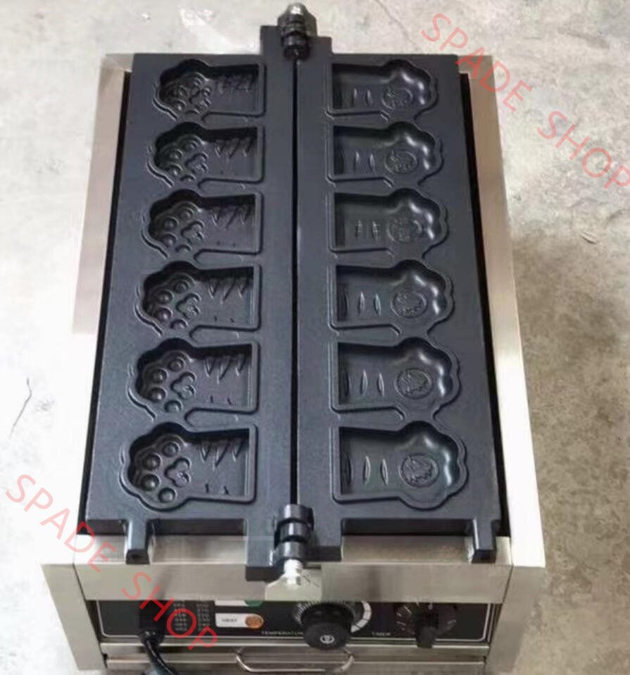 電気 熊の手のベビーカステラ 熊の手焼き機 ワッフルメーカー 6個焼き 単相 1 00V_業務用拍卖