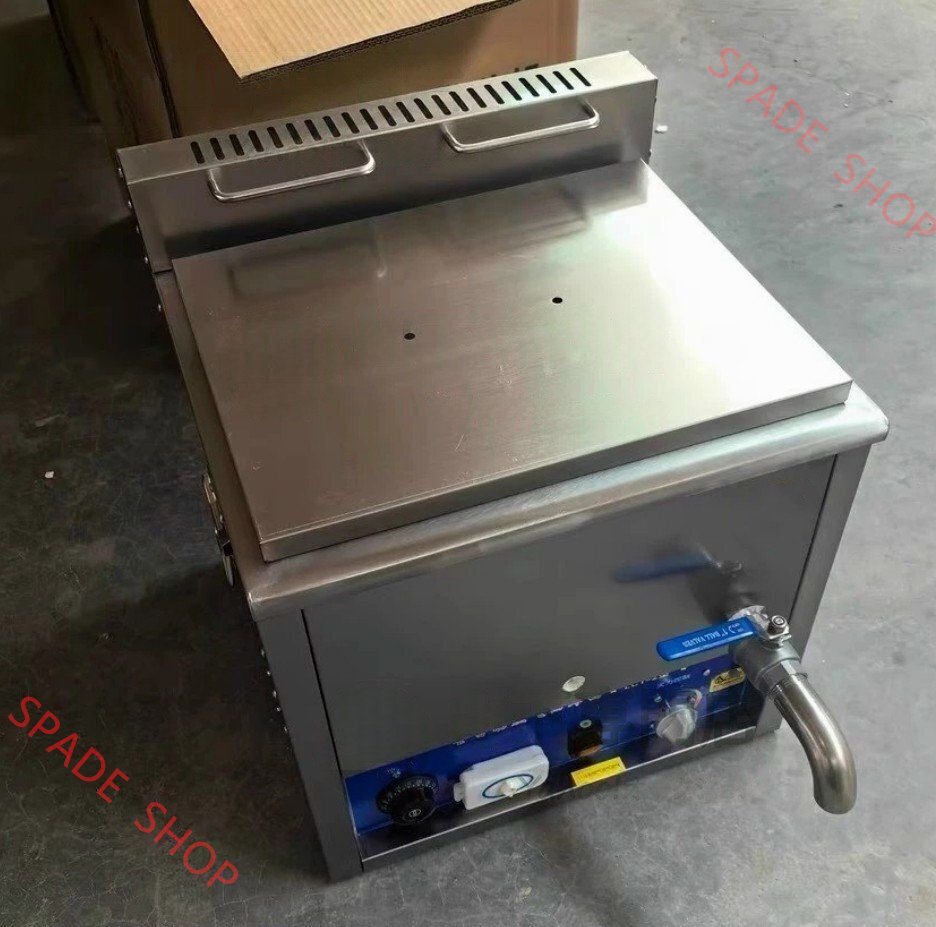 卓上ガスフライヤー 一槽式 20L 揚げ物天ぷら サーモスタット 温度調節機能付き LPガス式_業務用拍卖