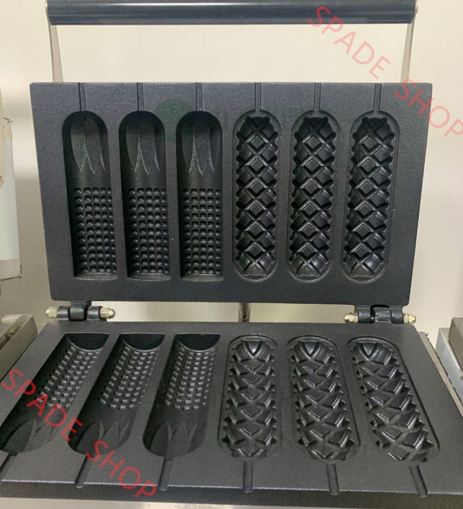 スティックワッフル ワッフルメーカー 6個焼き 二種類の形状 単相 100V _業務用_飲食店_店舗用品拍卖