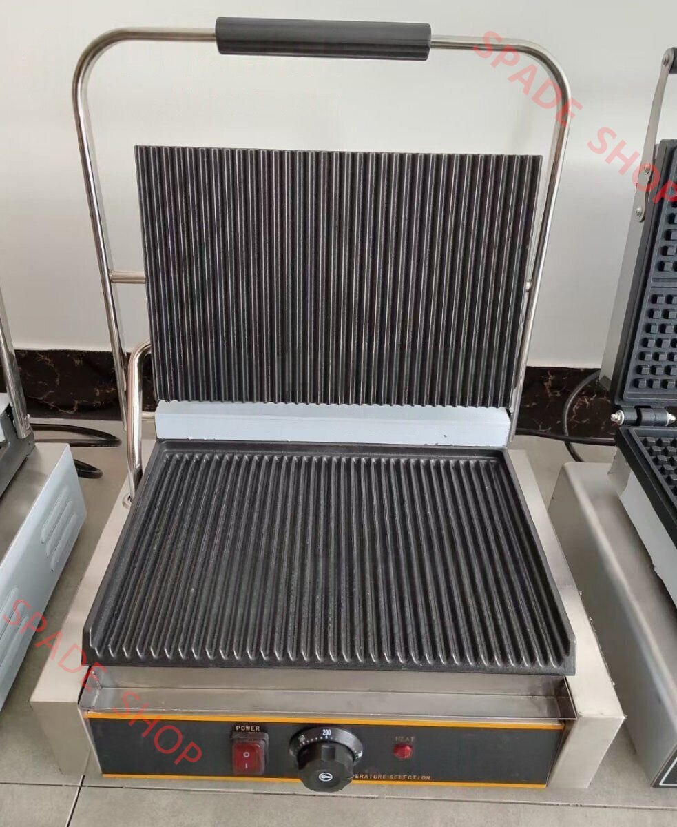 電気 パニーニクッカー パニーニメーカー 溝付き プレスグリル ホットサンド 大サイズ 単相100V拍卖