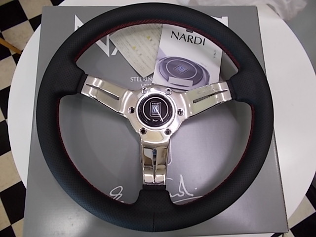 NARDI ナルディ スポーツラリー N733 パンチングレザー&ポリッシュスポーク 330mm 限定品拍卖
