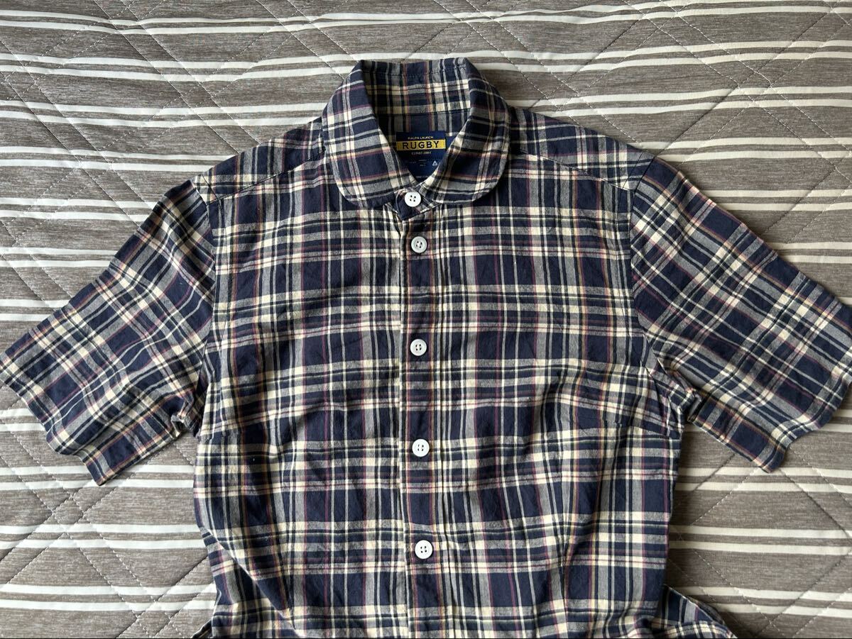 ラルフローレンRalph Lauren RUGBY 女児ワンピース サイズ0 7号 綿100% XSサイズ チェック拍卖