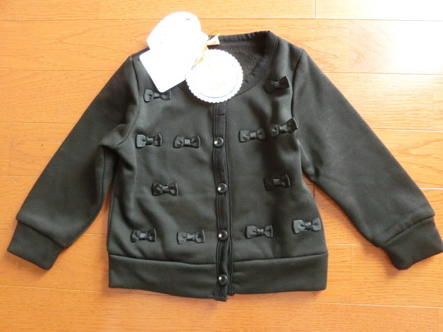 新品◆Angel Love◆リボンがいっぱい裏起毛カーディガン◆95拍卖