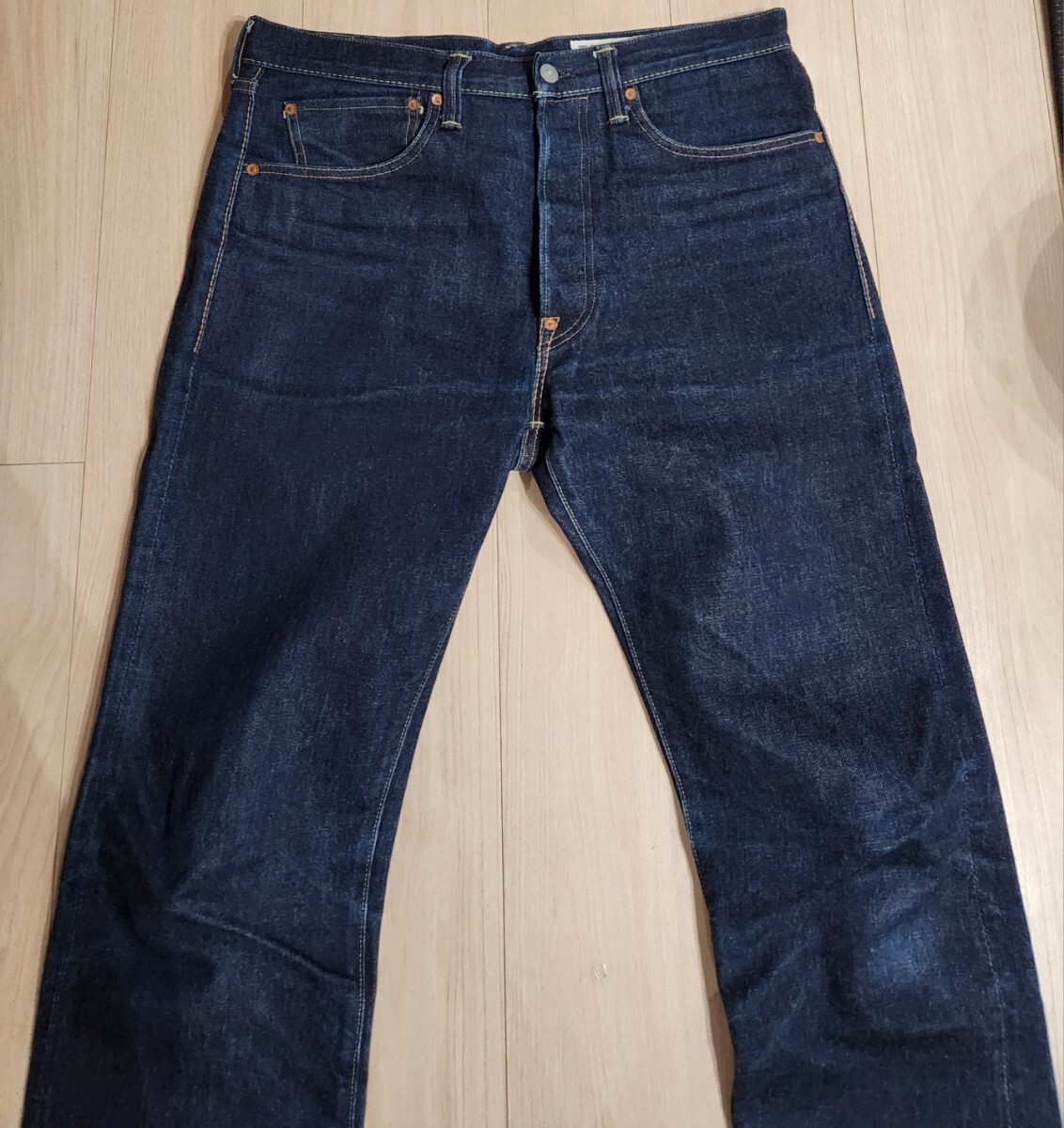 33インチ BONCOURA Cinch Back ボンクラ デニム シンチバック 濃紺 ヴィンテージ大戦アタリ ヒゲ ハチノス デッドストック ジーンズ パンツ拍卖