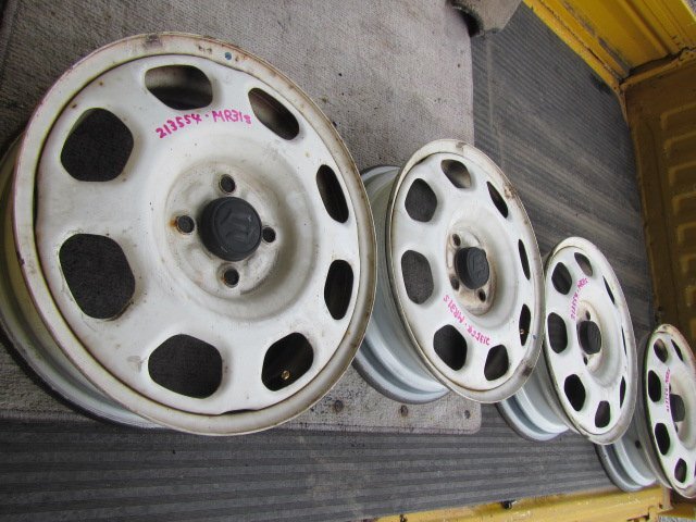 【個人宅配送不可】スズキ ハスラー MR31S H26年式 ■スチールホイル4本セット【15インチ】中古 ★213554拍卖