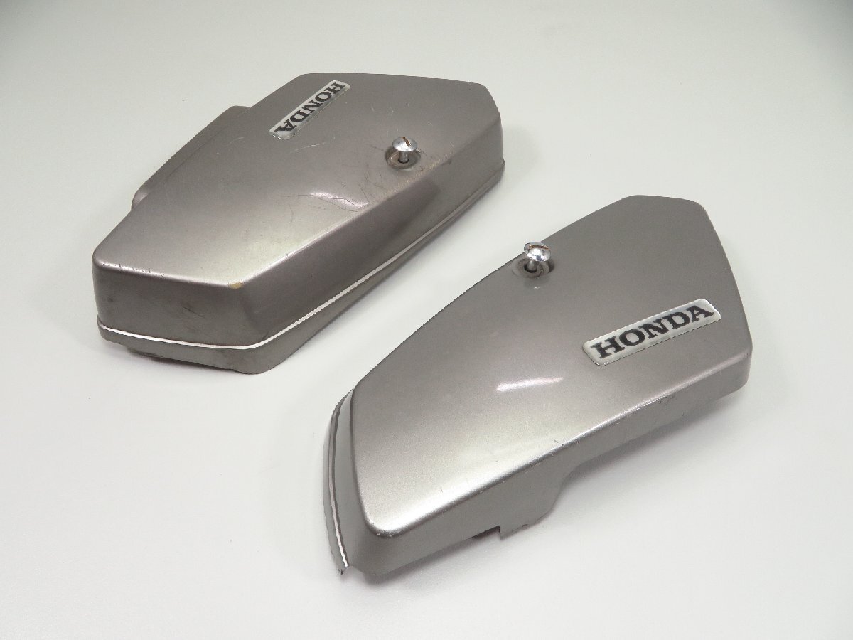 ③スーパーカブ50カスタム/AA01 セル付 純正 外装 左右 サイドカバー/サイドカウル 銀/シルバー 検 ノーマル カスタム 2 C50 C70 C90 HA02拍卖