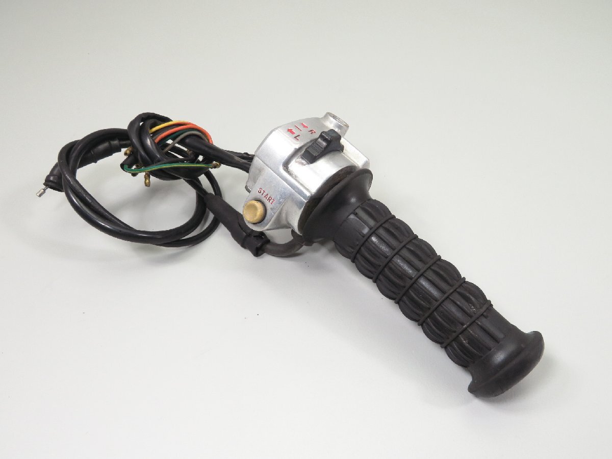 ③スーパーカブ50カスタム/AA01 セル付 純正 右側 ハンドルスイッチ/スロットル おまけ アクセルワイヤー 検 ノーマル 1 C50 ウインカー 右拍卖