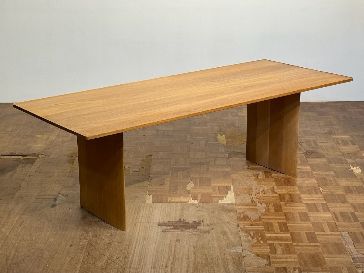 ps1131|TIME & STYLE 名作 オーク無垢 LOTUS/ロータス 水返しダイニングテーブル|タイムアンドスタイル デパドヴァ エスニクラフト拍卖