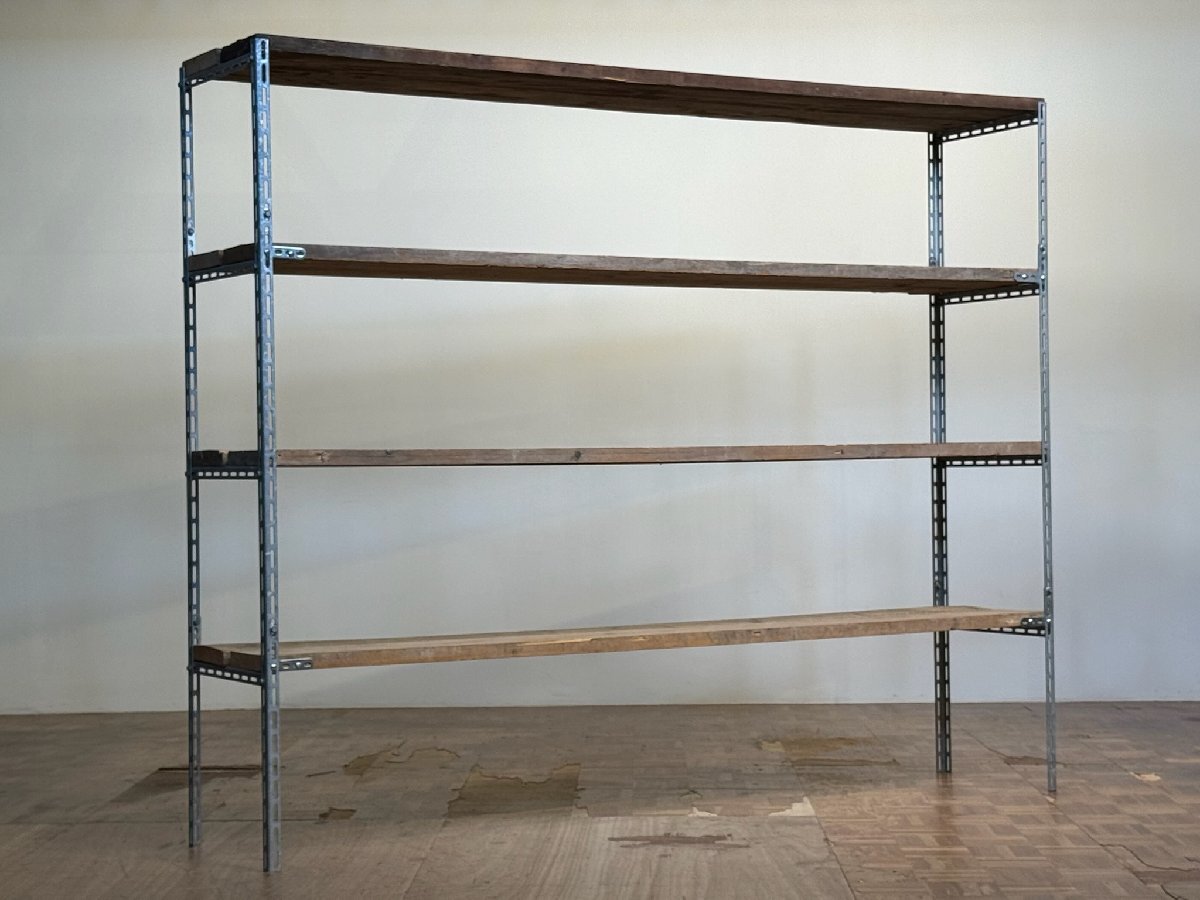 -ts1204|フランス1970sヴィンテージ インダストリアルアンティークオープンラックシェルフ|ロイズアンティークス 古道具 店舗什器 ACTUS拍卖