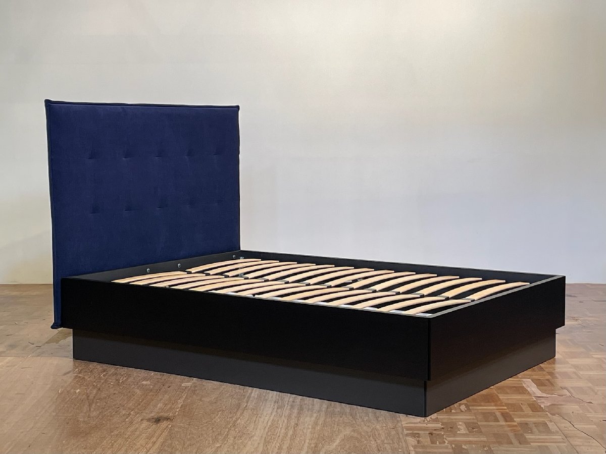 -js296|BoConcept 名作 Morten Georgsen 総本革 lugano/ルガーノ ミニマムモダンダブルベッドフレーム|ボーコンセプト リーンロゼ拍卖