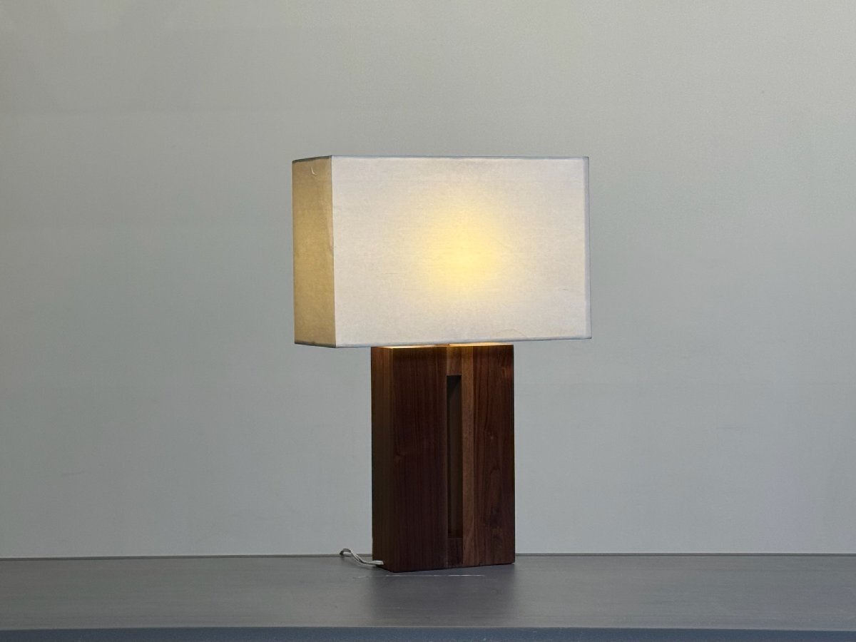 os3148|THE CONRAN SHOP. Terence Conran ウォールナット無垢 ミニマムモダンテーブルライト|コンランショップ エスニクラフト アクタス拍卖