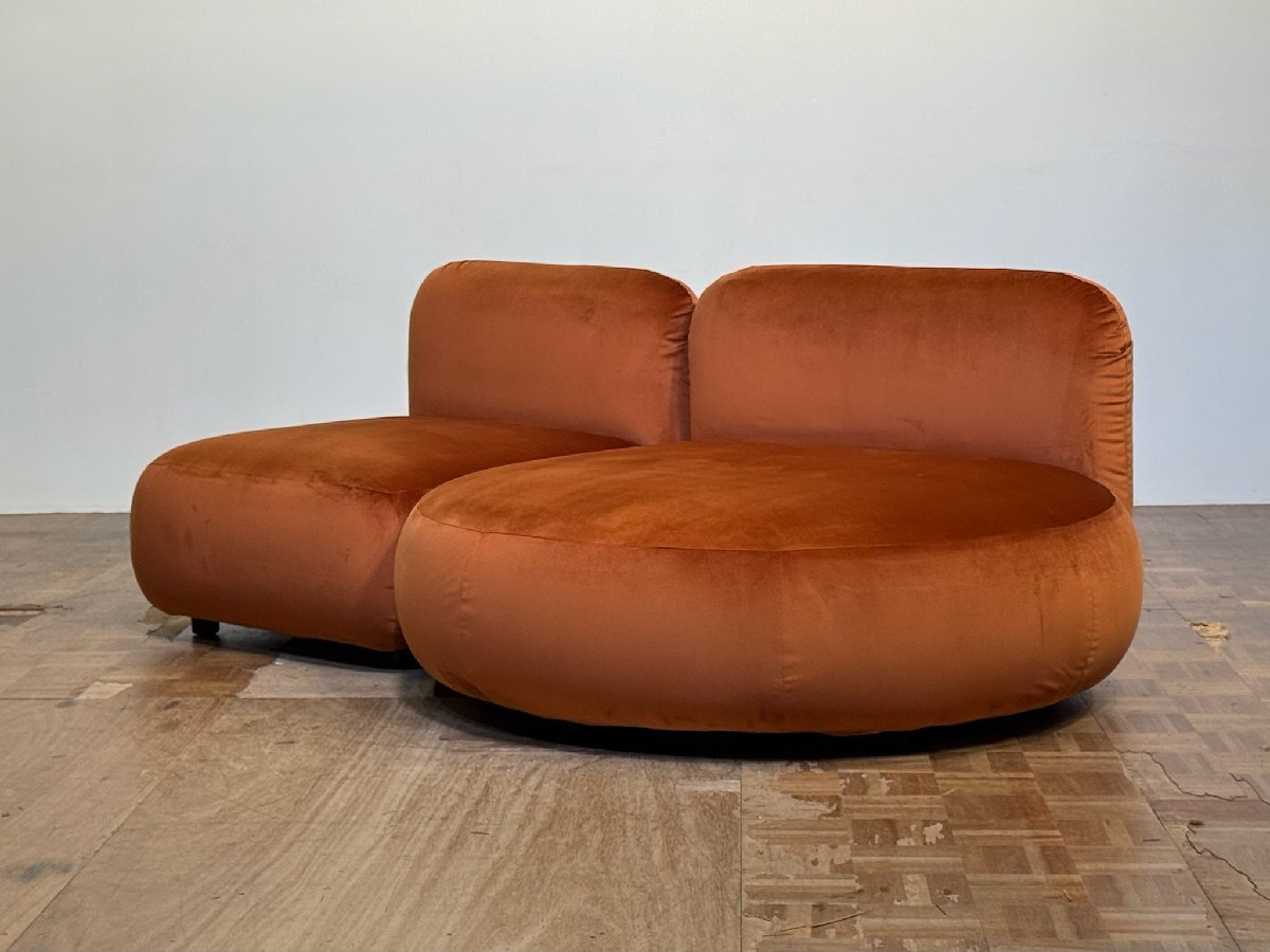 -os01220|Calligaris 名作 Bernhardt & Vella GINZA/ギンザ ポストモダンダブルソファ|シボネ カリガリス ボーコンセプト リーンロゼ拍卖