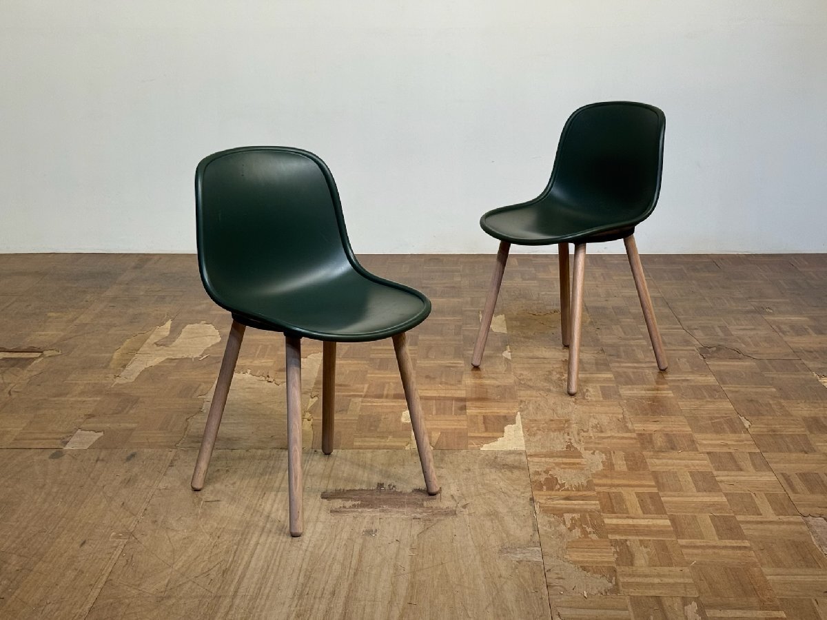 -ps01201/|HAY 名作 オーク無垢 NEU 12/ノイ ミニマムリムダイニングチェア×2|ヘイ ムート ヴィトラ シボネ アクタス カフェ 店舗什器拍卖