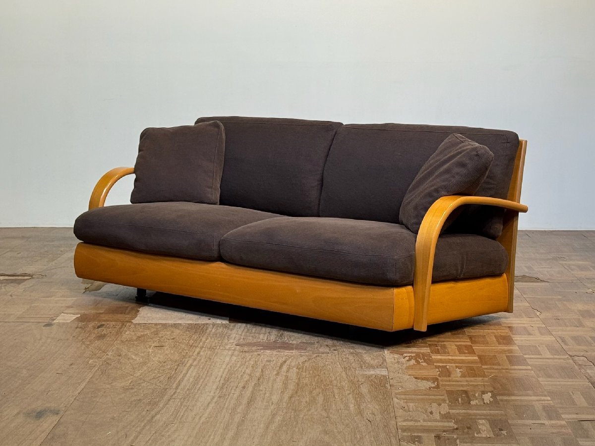 -ss01294|arflex 名作 イタリアンウォールナット無垢 POPPY/ポピー ローシートトリプルソファセット|アルフレックス カッシーナ拍卖