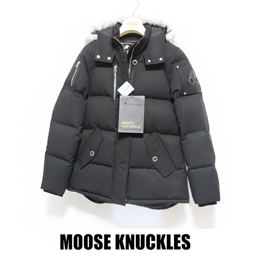 MOOSE KNUCKLESムースナックルズメンズダウンジャケットL253000円カナダ製黒拍卖
