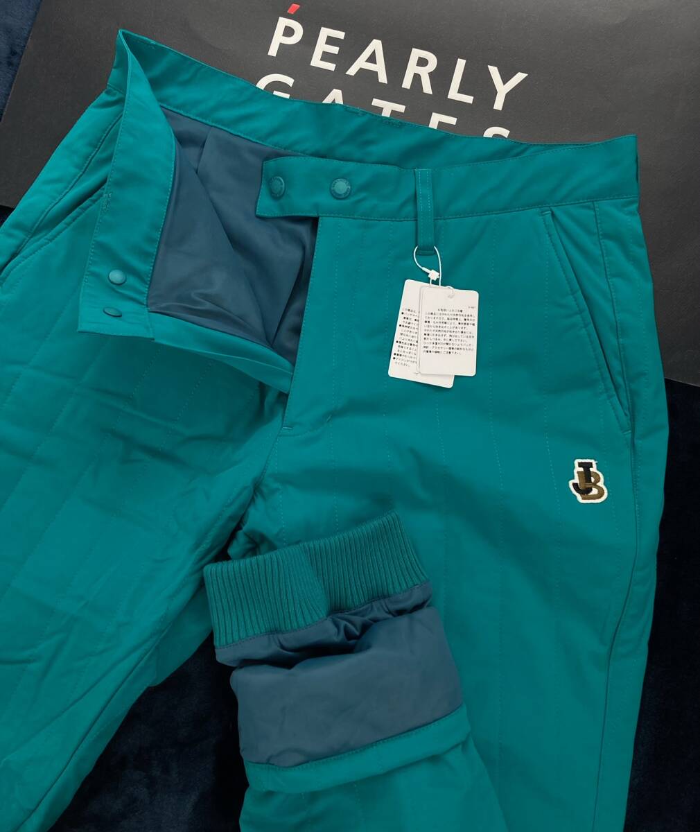 新品 パーリーゲイツ ジャックバニー 温かい ラミネート+キルトストレッチパンツ(5)サイズL/青 JACK BUNNY拍卖