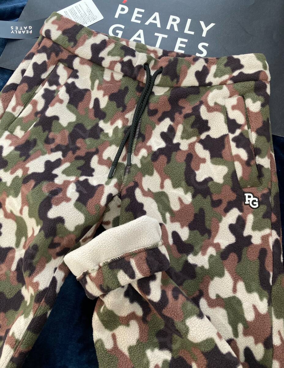 新品 パーリーゲイツ カモ柄フリーススウェットパンツ(4)サイズM PEARLY GATES 33000拍卖