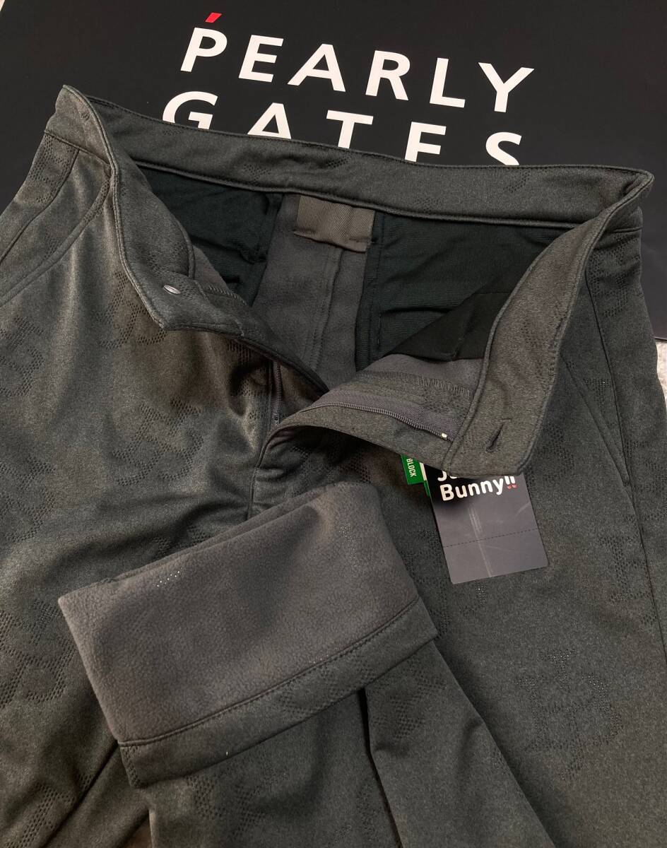新品 パーリーゲイツ ジャックバニー WIND BLOCK ピンソニック裏フリース 防風テーパードパンツ(5)サイズL/グレー JACK BUNNY拍卖