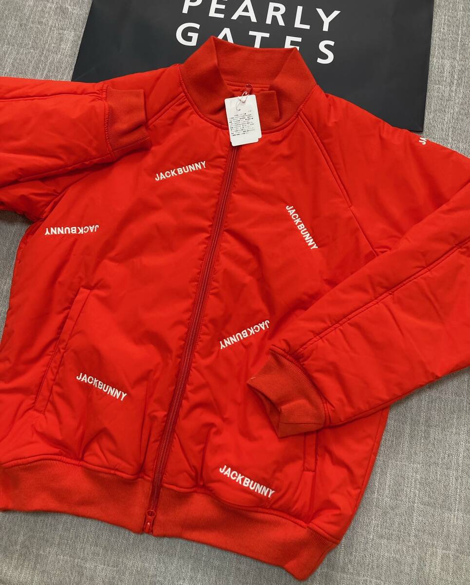 新品 パーリーゲイツ ジャックバニー ポリエステル ストレッチタフタ 中綿ブルゾン(5)サイズL/オレンジ PEARLY GATES JACK BUNNY拍卖
