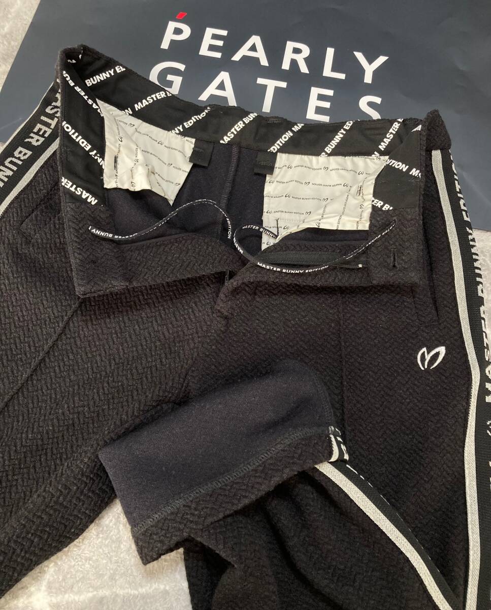 新品 パーリーゲイツ マスターバニー エコロジスタヘリンボン トラックパンツ(6)サイズLL/ダークグレー 39600 MASTER BUNNY EDITION拍卖