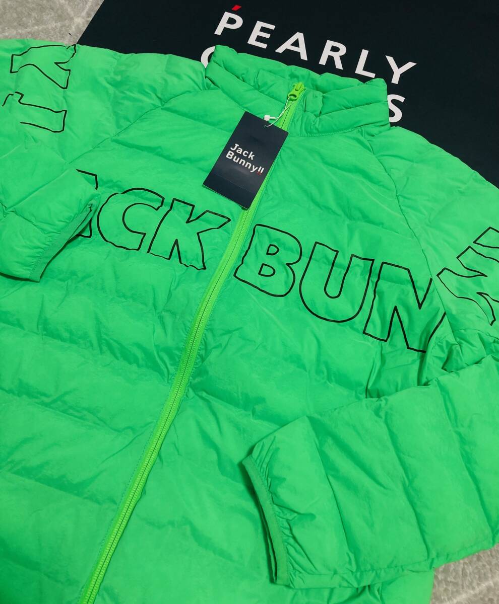 新品 パーリーゲイツ ジャックバニー ナイロンタフタ袋織 中綿ブルゾン(6)サイズLL/緑 JACK BUNNY拍卖