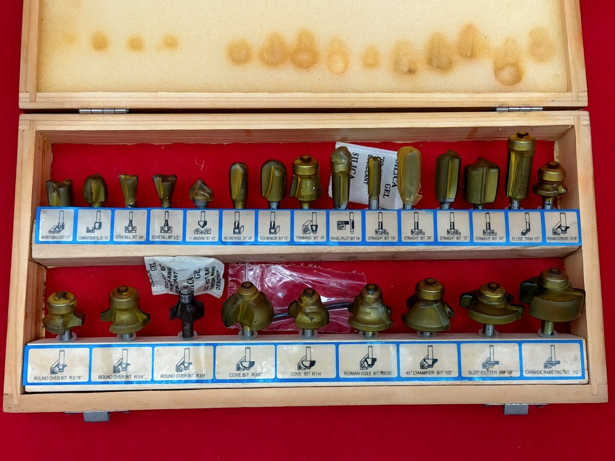 トリマービット24本組セット 木製ケース 電動ルーター トリマー用・拍卖