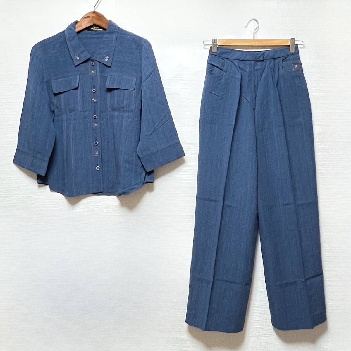 即決 レリアン Leilian レディース パンツ セットアップ サイズ7 デニム ゆうパケットポスト可 (954972)拍卖