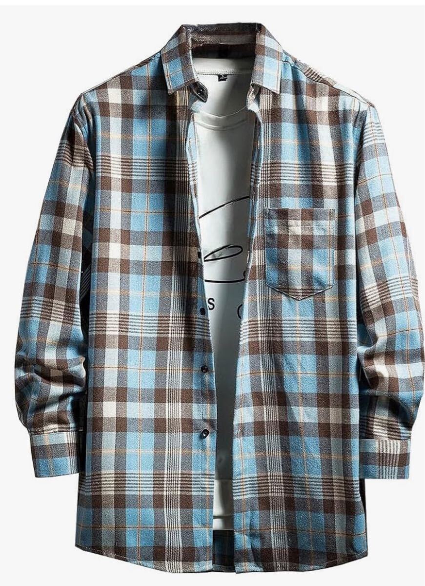 メンズ シャツ メンズ 長袖 M チェク ボタンダウ 大きいサイズ 吸汗速乾 カジュアル シンプル オシャレ 通気性 拍卖