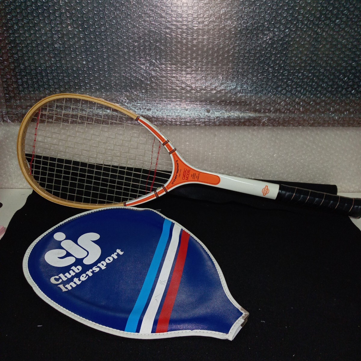 雑B-2段/ 木製ラケット インター・スポーツ INTERSPORT ラケットの大きさ×約68センチ BM ST-1100 カバー付 /L11/71021拍卖