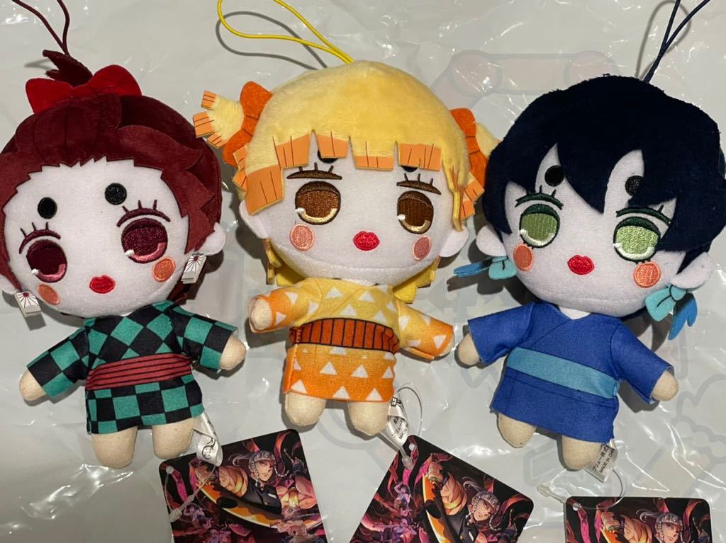 在庫ラスト 新品・タグ付き【炭子/善子/猪子】全3種 鬼滅の刃 遊郭編 ぬいぐるみNo.1 竈門炭治郎/嘴平伊之助/我妻善逸拍卖