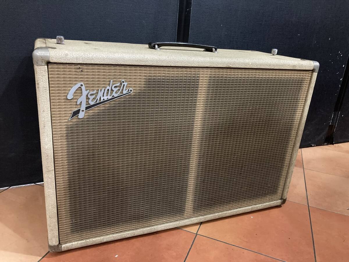 Fender 62-63 Blonde Tolex Cabinet 2×10 for Tremolux Vintage ヴィンテージ キャビネット ホワイトトーレックス ブロンドトーレックス拍卖