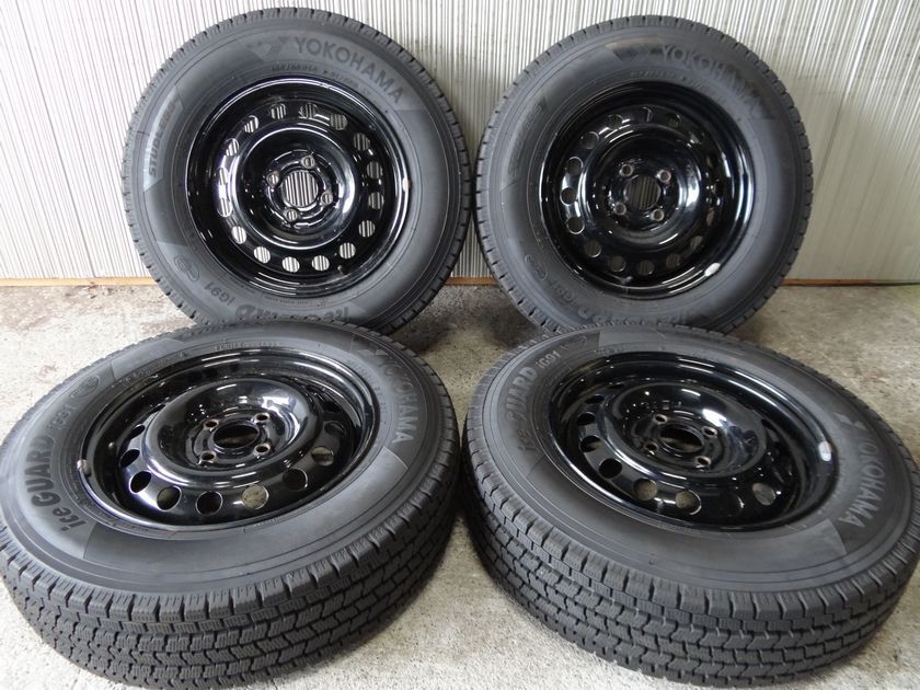 ■165/80R14 91/90N LT YOKOHAMA IceGUARD IG91 鉄ホイール Nバン N-VANにて使用 中古品 売り切り■F拍卖