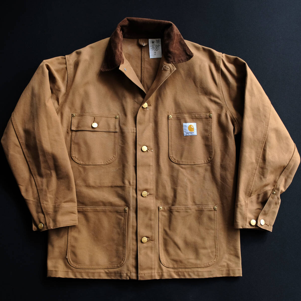 【極美品】80s Carhartt カーハート チョアコート 裏地なし size40 / ワンウォッシュのみ カバーオール ダック生地 ビンテージ 星タグ USA拍卖