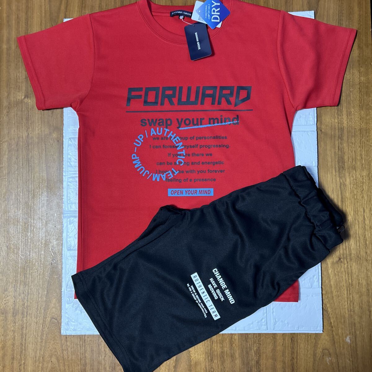 150㎝ DRY ロゴスーツ ドライ 上下セット 半袖Tシャツ ハーフパンツ セットアップ拍卖