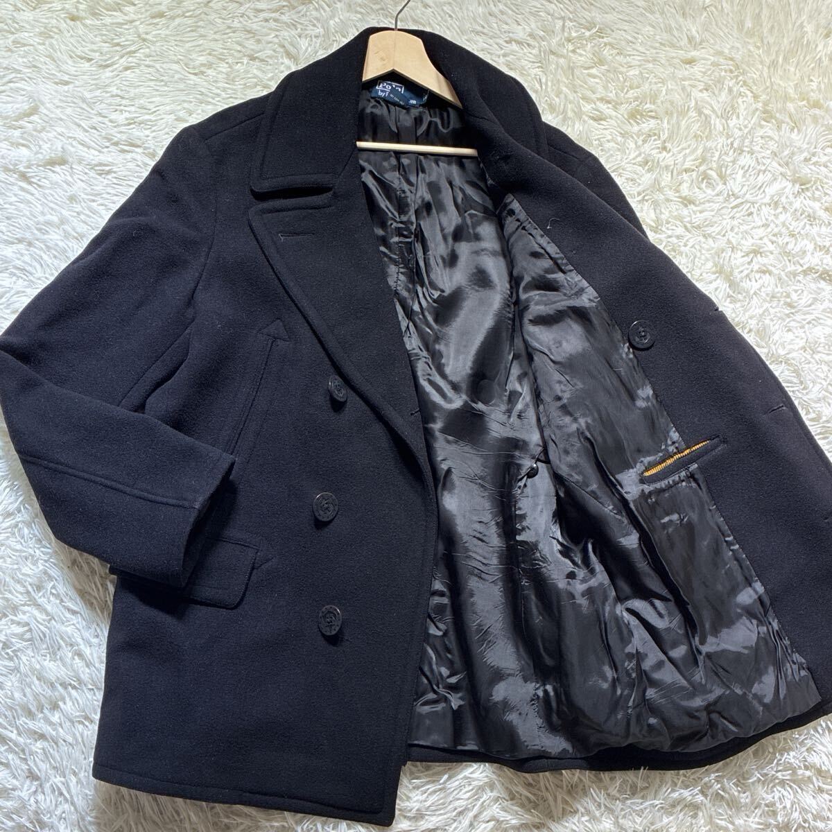 極美品/Lサイズ◎ラルフローレン Polo by Ralph Lauren Pコート ピーコート ウール ジャケット メンズ 秋冬 ビジネス カジュアル拍卖