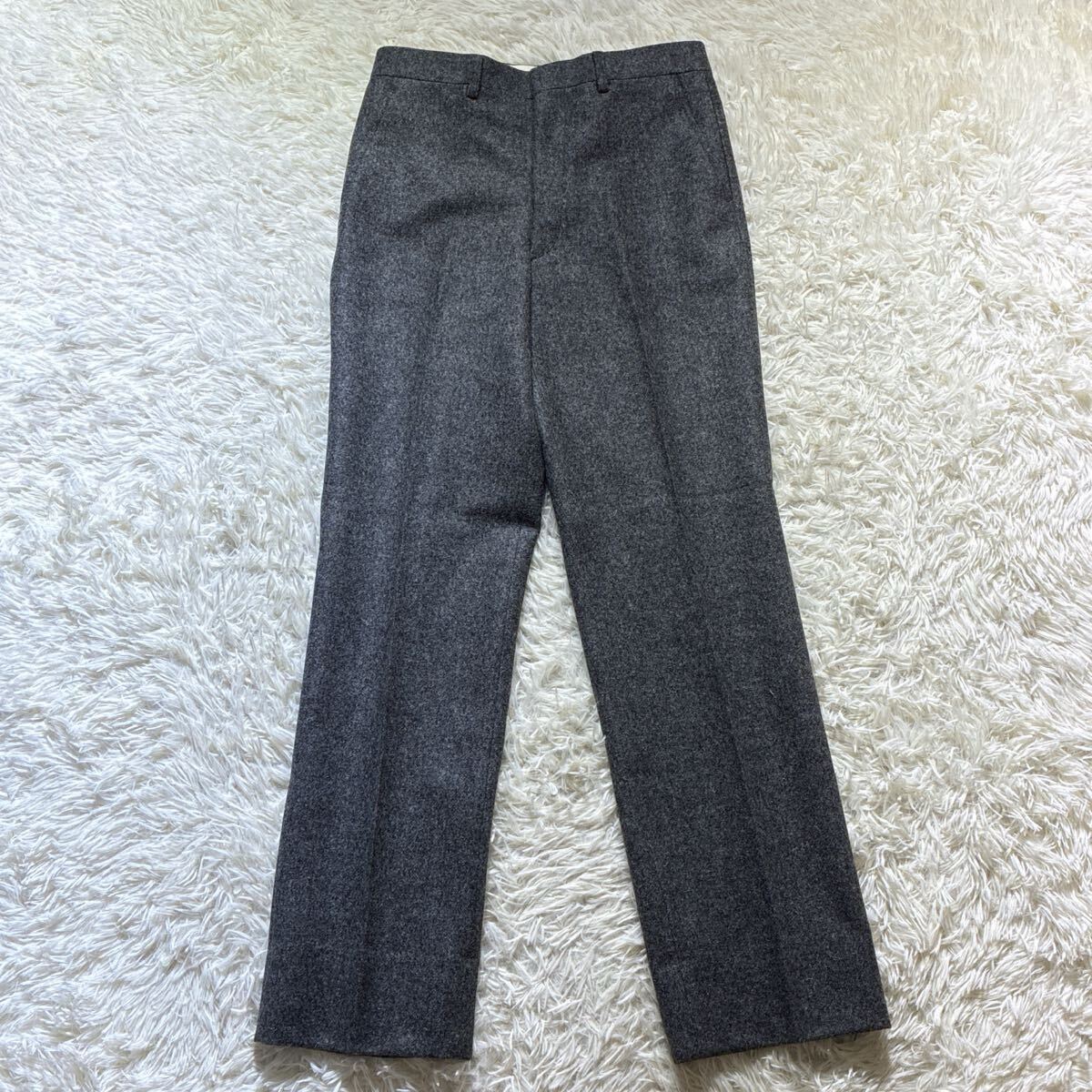 極美品/W80◎D`URBAN ダーバン パンツ スラックス ウール 毛 グレー メンズ 紳士服 秋冬拍卖