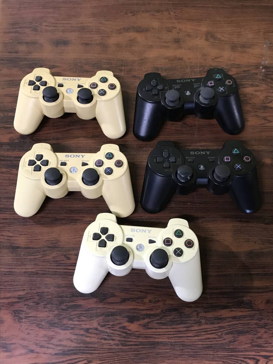 SONY Playstation PS3 5controllers working ソニー プレステ PS3 コントローラ5台 動作品あり G936E1拍卖