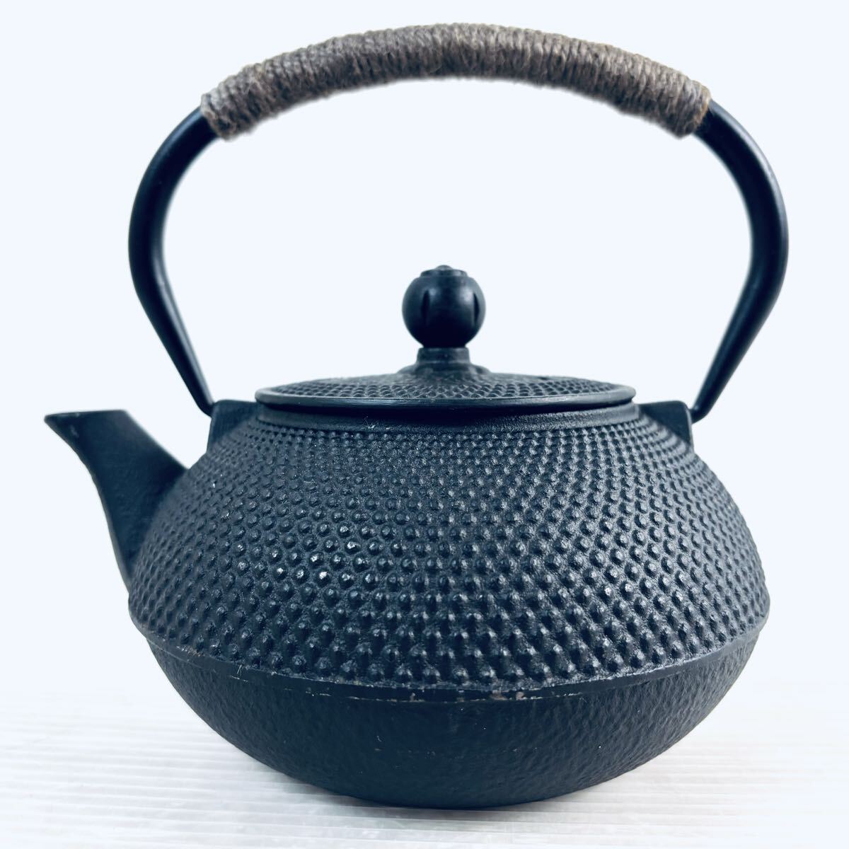 【美品】南部鉄器 鉄瓶 あられ紋様 茶道具 やかん拍卖
