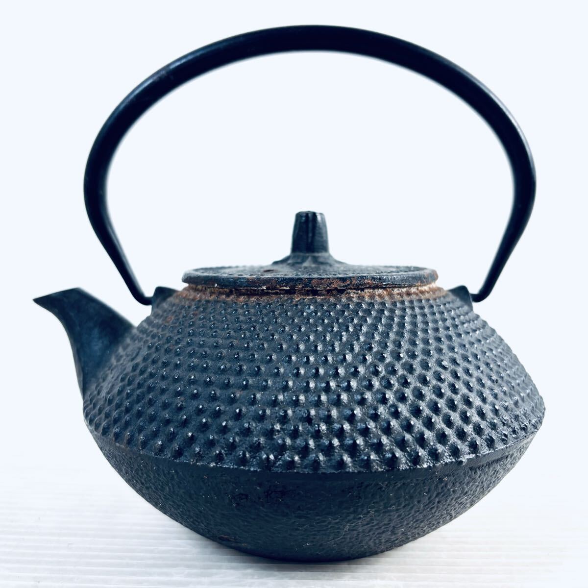 南部鉄器 鉄瓶 あられ紋様 茶道具 やかん拍卖