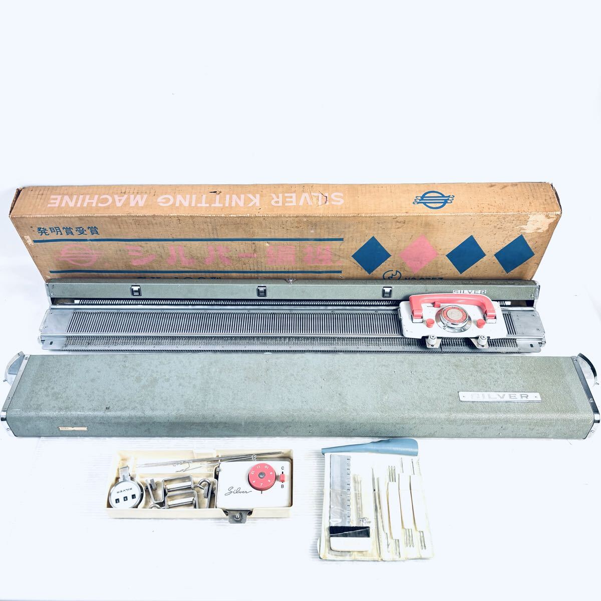 【昭和レトロ】シルバー 編機 編み機 SK-102 発明賞受賞拍卖