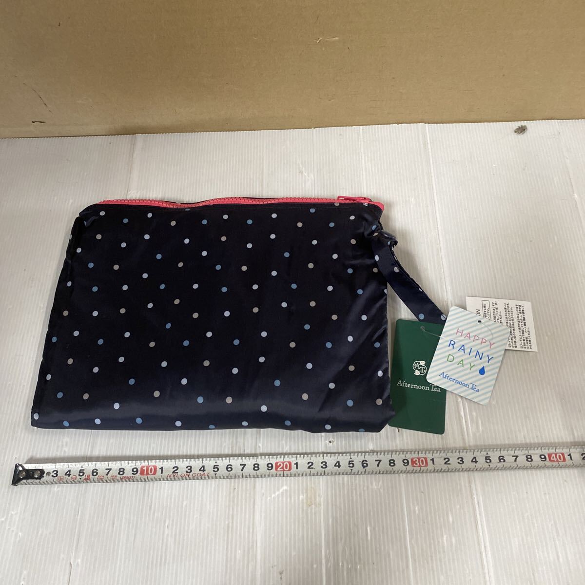 DOLMAN ドルマン レインコート HAPPY RAINY DAY Afternoon Tea バスト82〜90 身長154〜162 撥水 ポリエステル 未使用品 カッパ 雨具拍卖