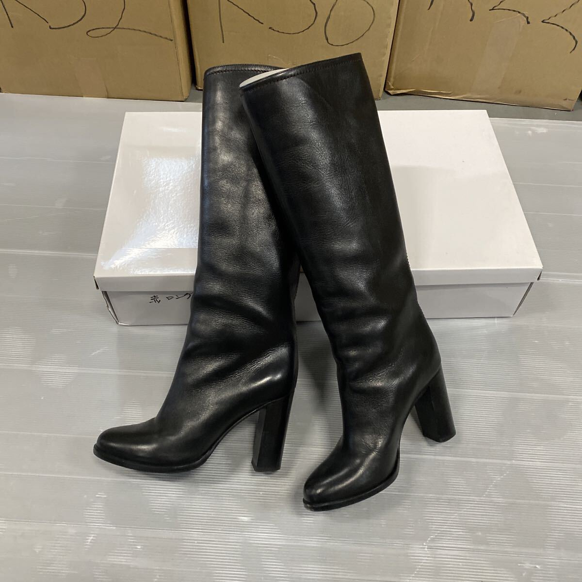 SANTE BORELLA 【サンテ・ボレッラ】 イタリア製 ロングブーツ サイズ38 目安(24.0〜24.5cm) レディースファッション ブーツ 中古品 拍卖