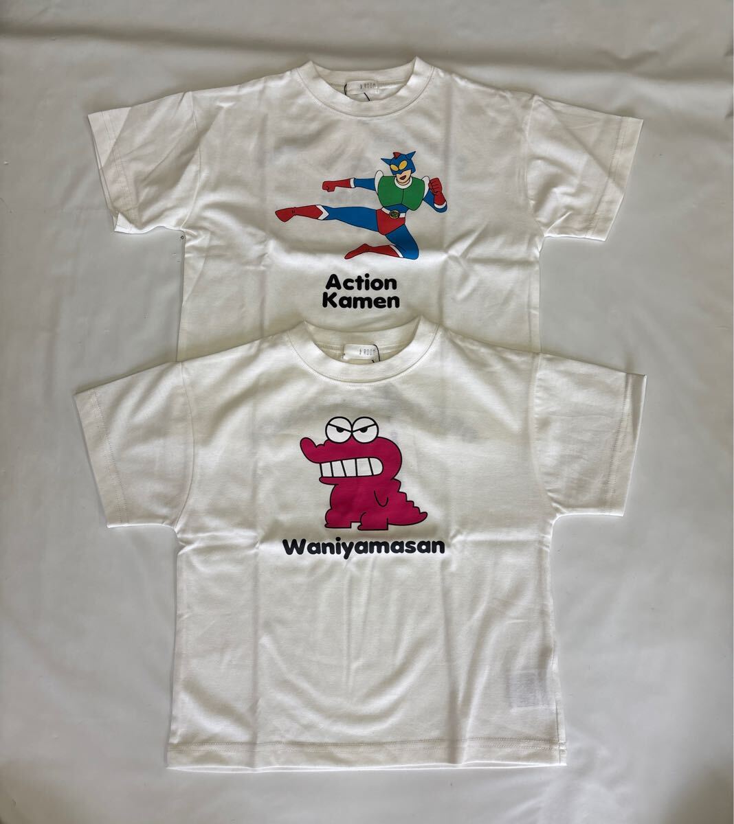 新品ビールムb.ROOM アクションかめん・わにやまさん半袖Tシャツ110センチ2枚セット拍卖