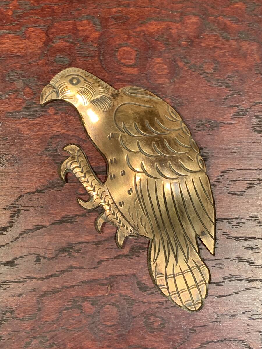 時代二本松箪笥 蔵戸 真鍮製鷹鍵隠し飾り金具(大) 未使用 希少品 福島 和箪笥部品 明治拍卖