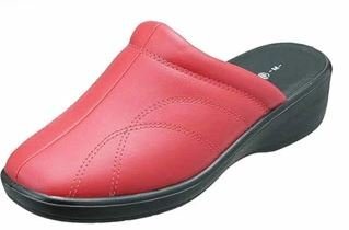 足にやさしい L パンジー 6961 レッド Pansy サンダル 前かぶり 防寒モード サボ クロッグ オフィス 事務所 庭 玄関 履き つっかけ拍卖